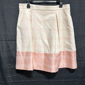 Antonio Melani Pink Ivory Pleated Byron Skirt Size 14 / box 27-4‎